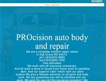 Tablet Screenshot of procisionautobody.com